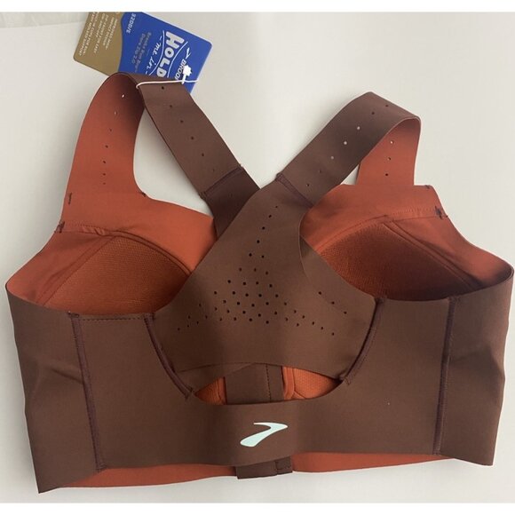 Brooks 32DD/E Dare Zip Front Run 2.0 Run Raisin Ice Blue Copper Molded Sports Br - Picture 6 of 10